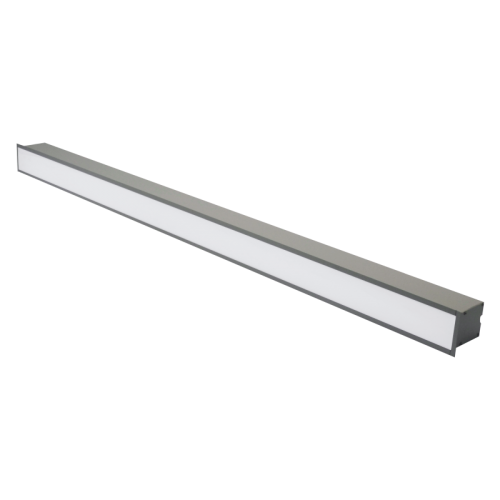 80W grey recessed, linear LED luminaire ESNA100_HIGH POWER_Emergency